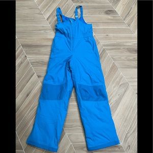 Bright blue, LL Bean bib snow pants